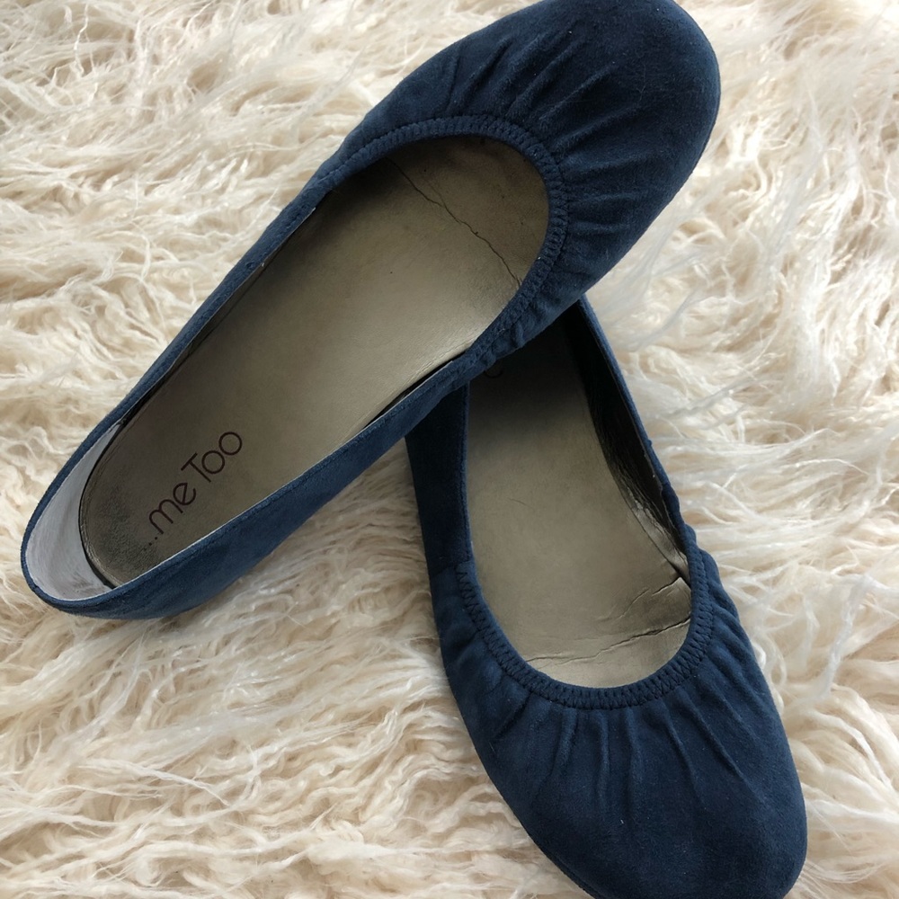 Navy Ballet Flats from Me Too